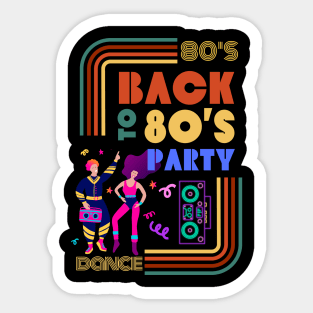 Back to 80's Party Sticker